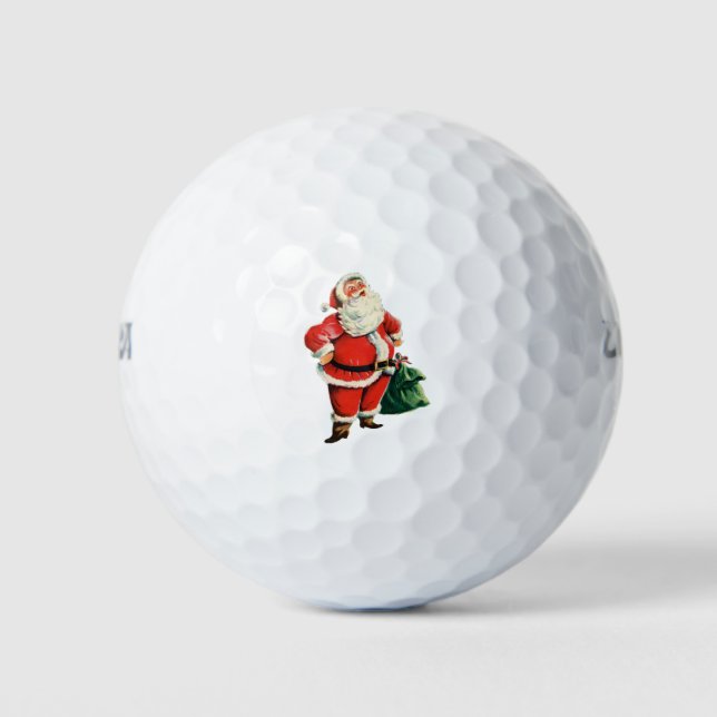 Balles De Golf Retro Père Noël (Devant)