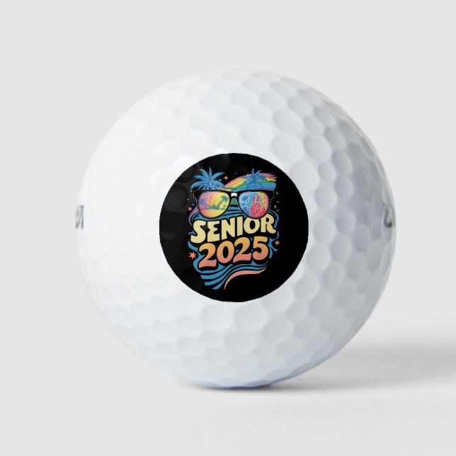 Balles De Golf Retro Senior 2025 Classe De Diplôme De 2025 (Devant)