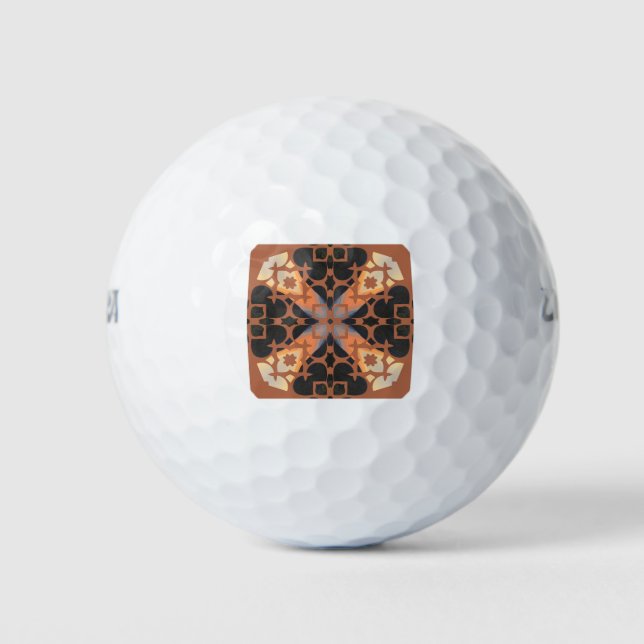 Balles De Golf Retro Tan Motif (Devant)