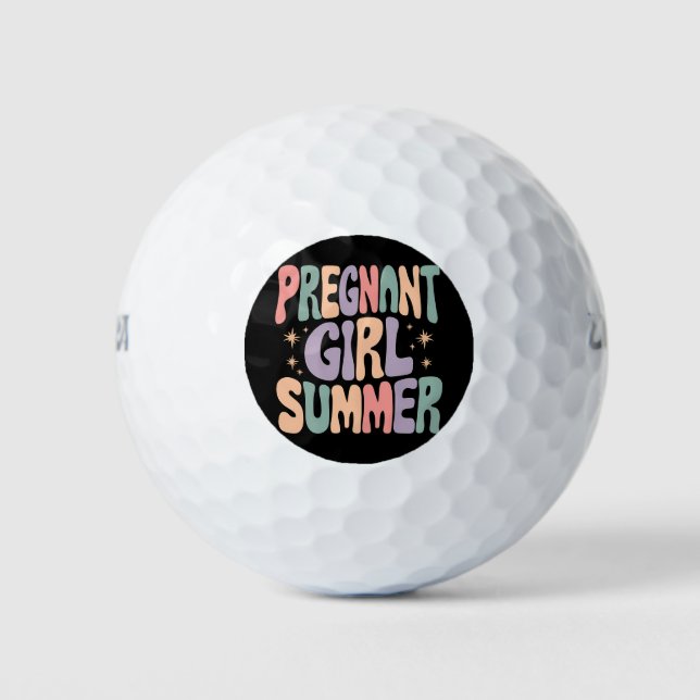 Balles De Golf Révélation de grossesse Fille enceinte Fête prénat (Devant)