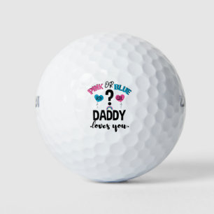 Balles De Golf Révélation du sexe du bébé Rose ou Bleu Papa t'aim