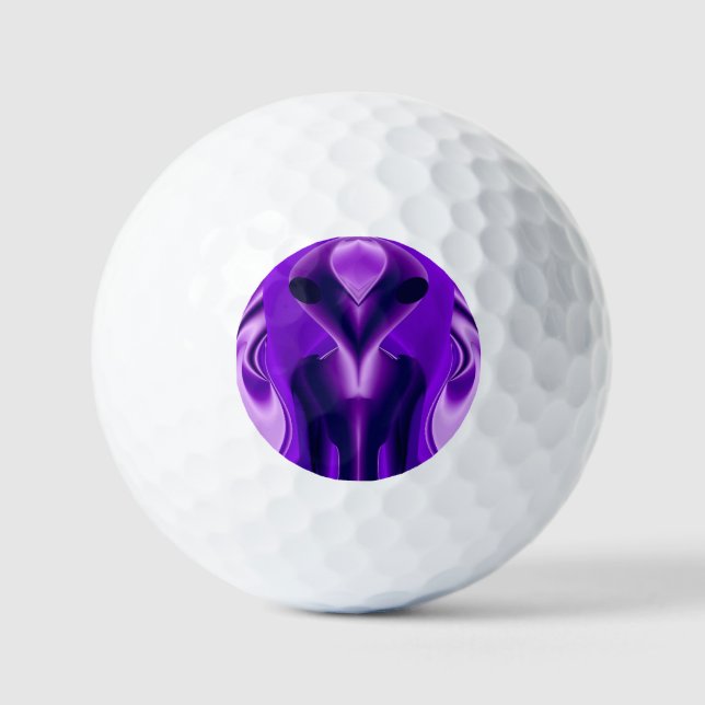Balles De Golf Rêves arc-en-ciel violet 3D, Alien (Recto)