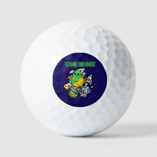 Balles De Golf rêveur cosmique (Recto)