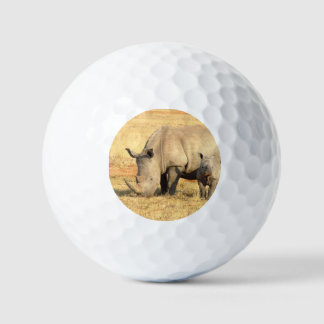 Balles De Golf rhinocéros mignons en afrique