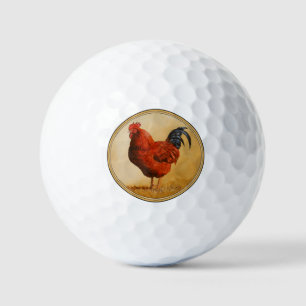 Balles De Golf Rhode Island Red Roster Chicken Golf Balls
