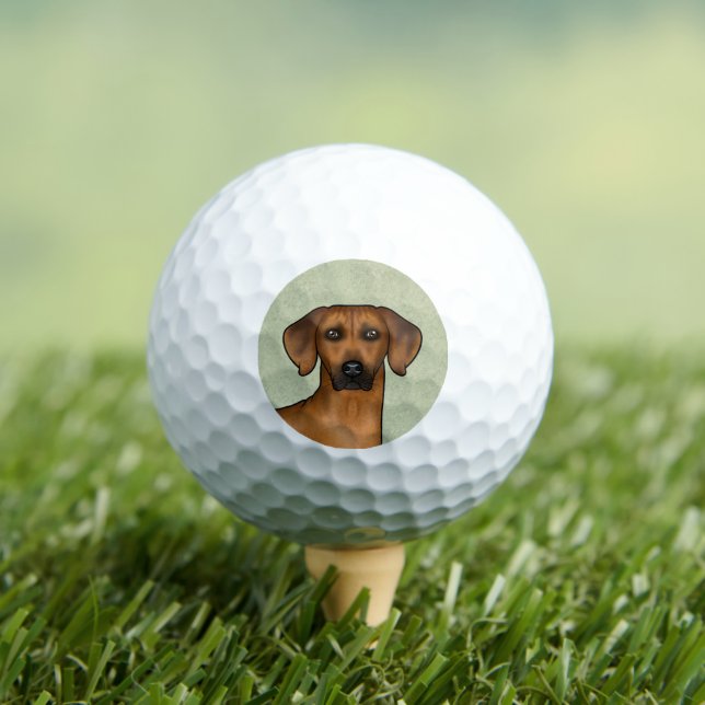 Balles De Golf Rhodesian Ridgeback African Lion Chien tête verte (T-shirt Insitu)
