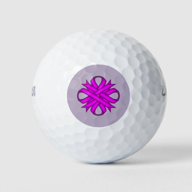 Balles De Golf Ribbon de Clover violet par Kenneth Yoncich (Devant)