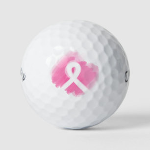 Balles De Golf Ribbon de sensibilisation au cancer du sein Aquare
