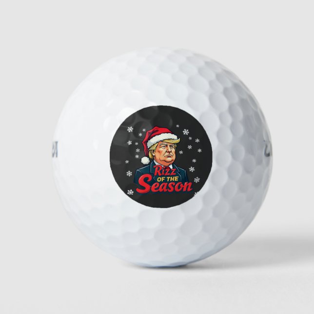 Balles De Golf Rizz of the Season Funny Trump Christmas Père Noël (Devant)