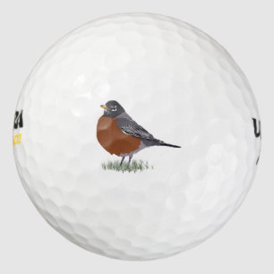 Balles De Golf Robin américain à poitrine rouge Numériquement des