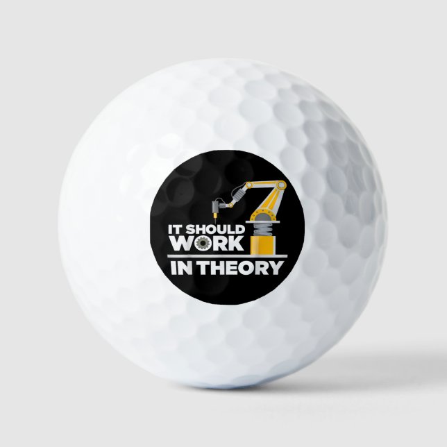 Balles De Golf Robotique Drôle Art Pour Hommes Enfants Robot Robo (Recto)