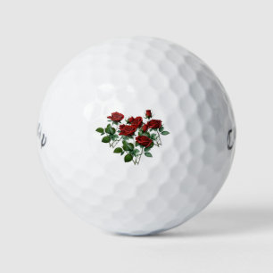 Balles De Golf Romance Élégance Roses Roses en Fleurs Pink est re
