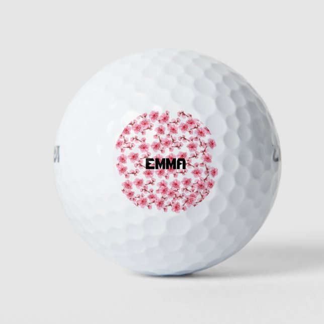 Balles De Golf Romantic pink Cherry blossom (Devant)