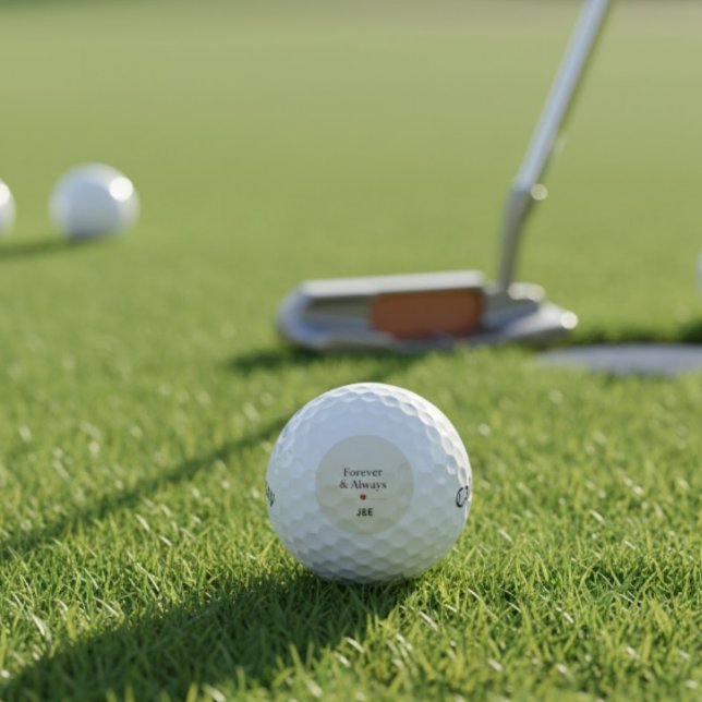 Balles de golf romantiques personnalisées avec ini (Créateur téléchargé)
