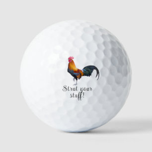 Balles De Golf Rooster Vintage coloré "Tirez vos affaires !"