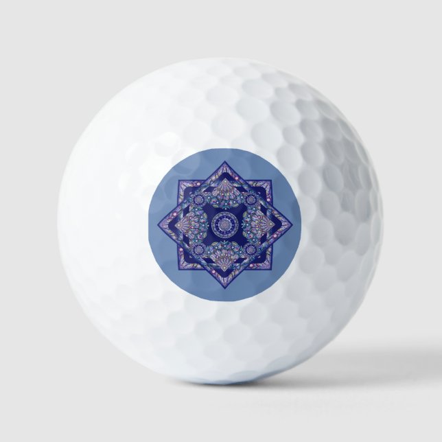 Balles De Golf Rosace bleue (Recto)