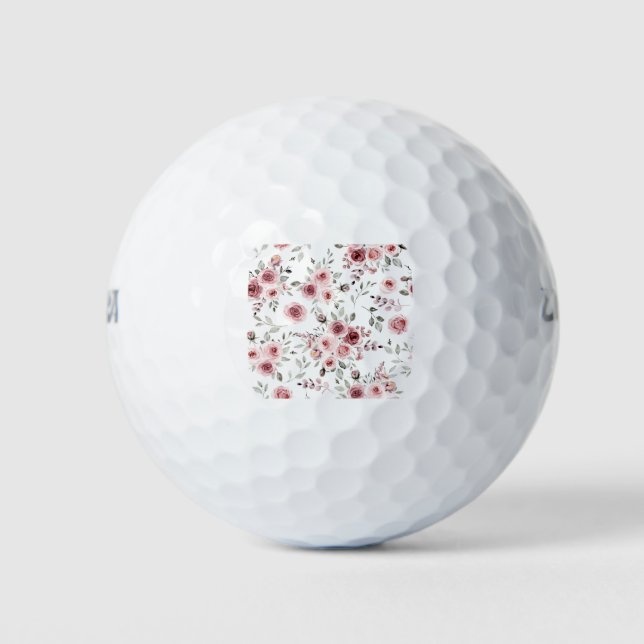 Balles De Golf Rose flower pattern (Devant)