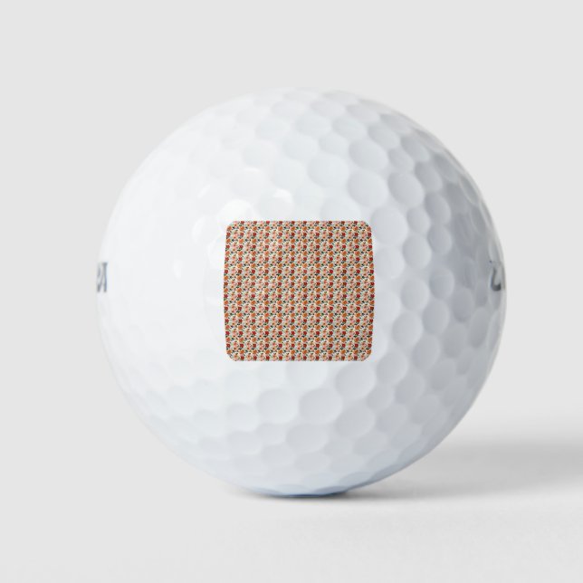 Balles De Golf Rose flower pattern (Devant)