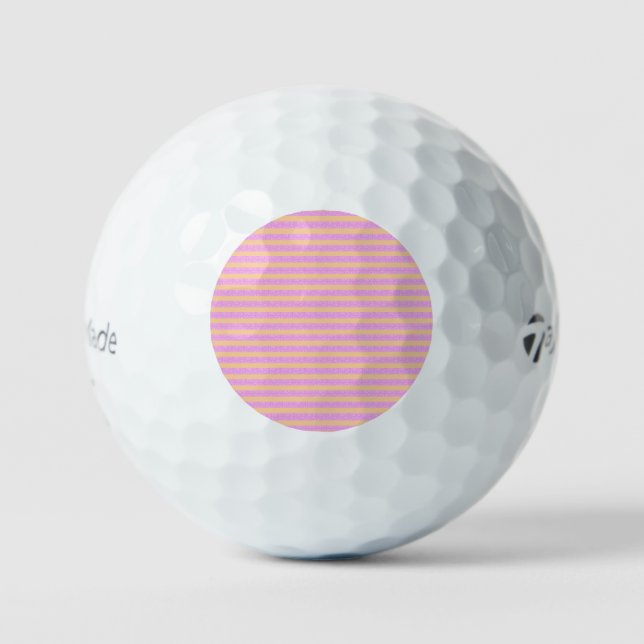 Balles De Golf Rose Géométrique  (Recto)