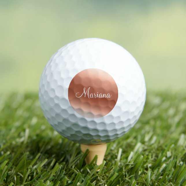 Balles De Golf Rose Gold Chic Personnalisé (T-shirt Insitu)