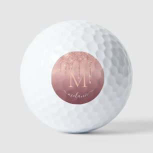 Balles De Golf Rose Gold Parties scintillant Golf Balls Personnal