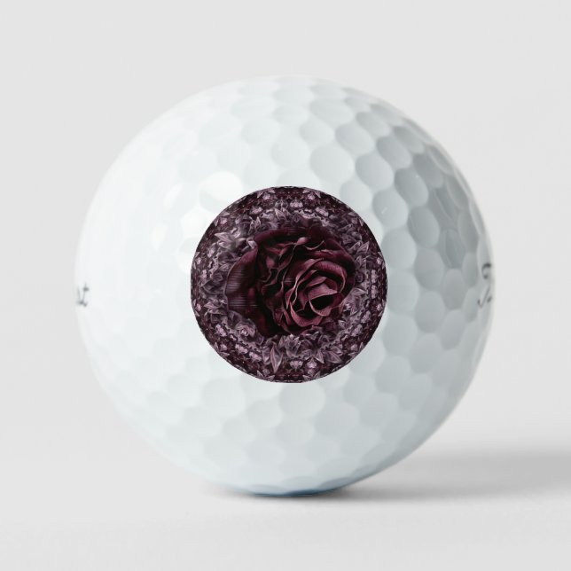 Balles De Golf Rose Mandala (Recto)