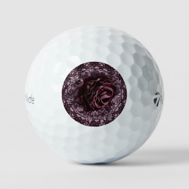 Balles De Golf Rose Mandala  (Recto)