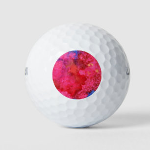 Balles De Golf Rose Néon Chaud Choquant Abstrait