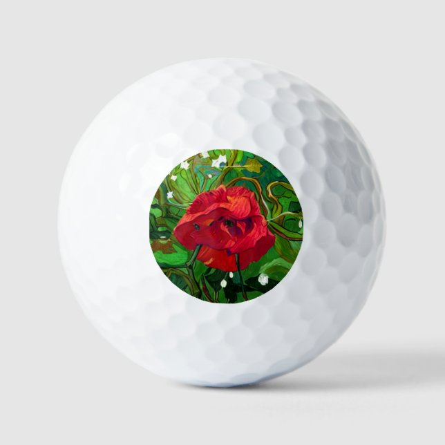 BALLES DE GOLF ROSE ROUGE  (Recto)