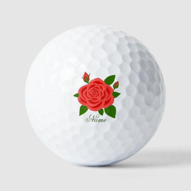 Balles De Golf Rose Rouge (Recto)