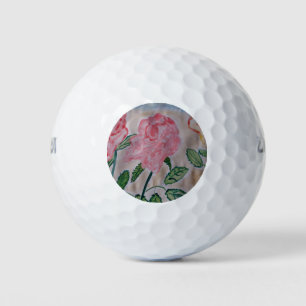 Balles De Golf Roses d'été Abstraits