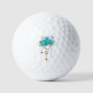 Balles De Golf Roses turquoise avec touches
