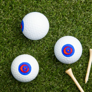 Balles De Golf Rouge Orange Bleu