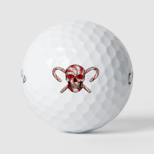 Balles De Golf Rouge Sucre de canne Sugar Skull Golf Balls