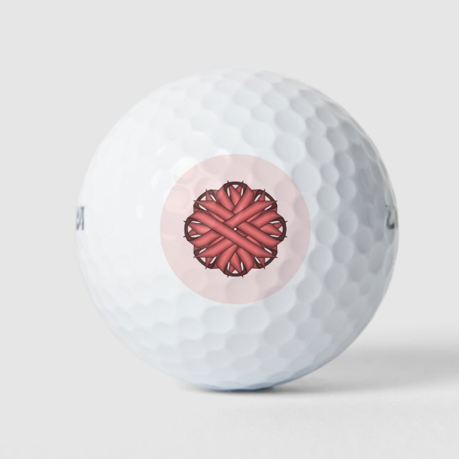 Balles De Golf Ruban aux fleurs roses par Kenneth Yoncich (Devant)