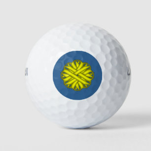 Balles De Golf Ruban de fleurs jaunes par Kenneth Yoncich