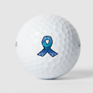 Balles De Golf Ruban rétro de sensibilisation bleue