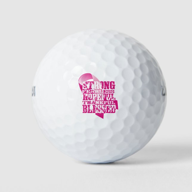 Balles De Golf Ruban Rose - Affirmations (Devant)
