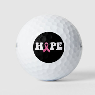 Balles De Golf Ruban rose de sensibilisation au cancer Espoir de
