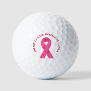 Balles De Golf Ruban rose pour le mois de sensibilisation au canc