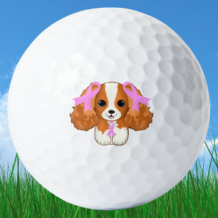 Balles De Golf Rubans Roses pour le Cancer du Sein Cavalier King 