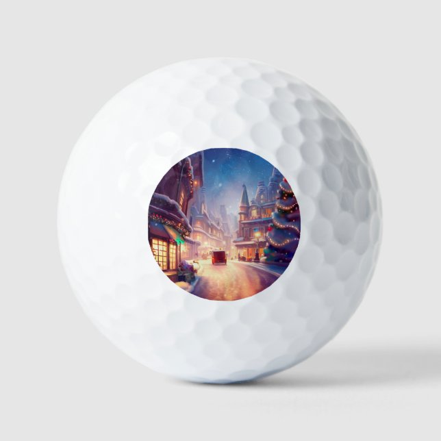 Balles De Golf Rue Christmas City (4) (Recto)
