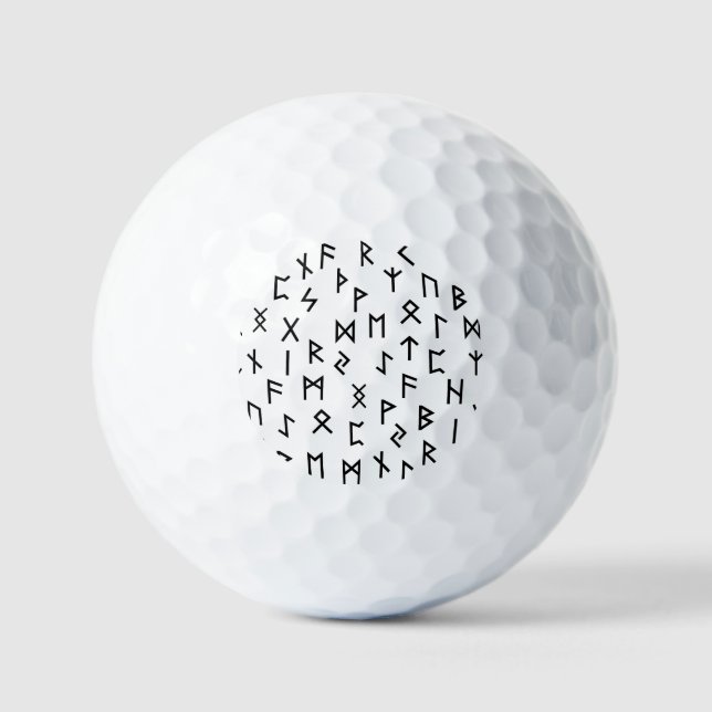 Balles De Golf Runes Futhark aîné (Recto)