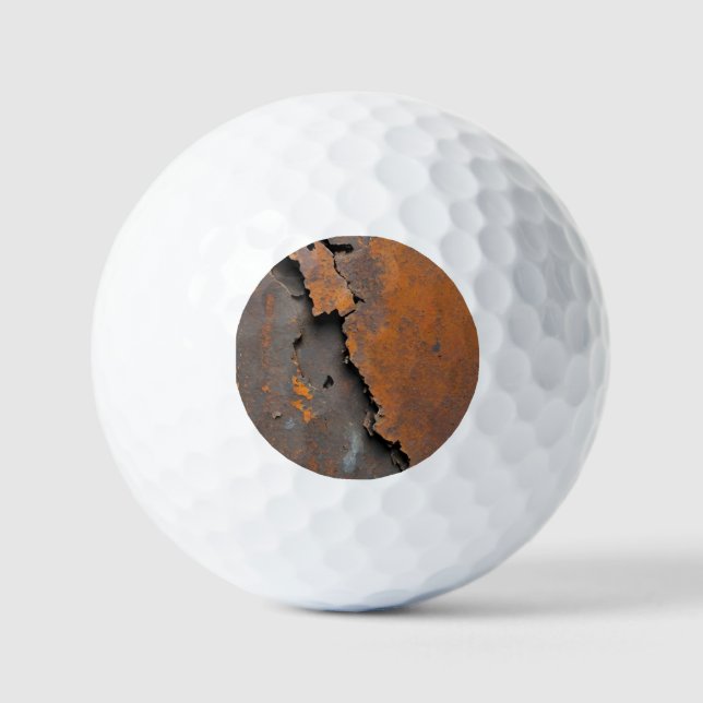 Balles De Golf Rustic 'Worn' Metal Keychain  (Recto)