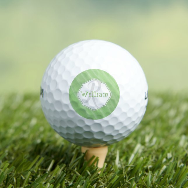 Balles De Golf Sable Vert Ondes Boules de Golf Personnalisées (T-shirt Insitu)