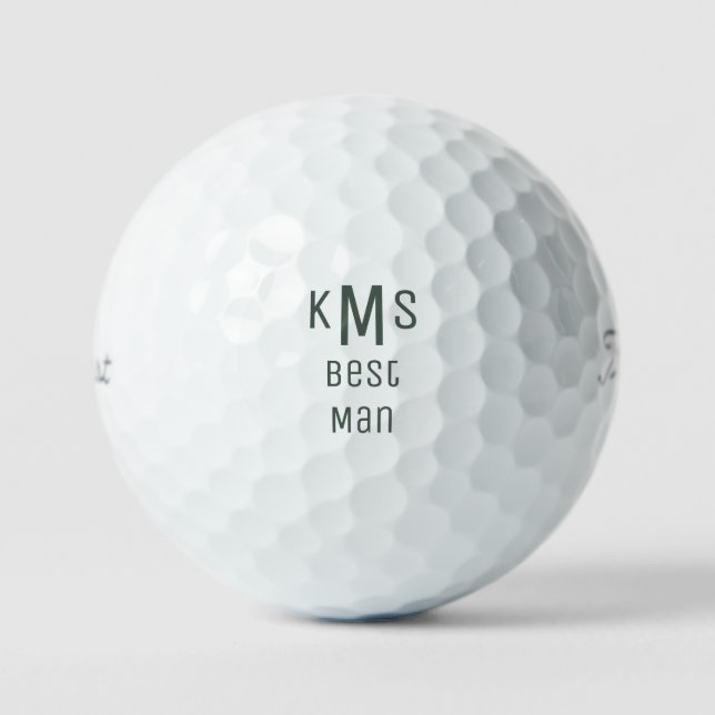 Balles De Golf Sage Bold Police Best Man Monogram Titleist Pro V1 (Recto)