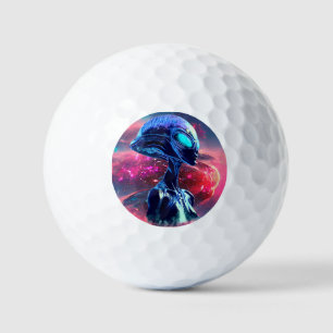 Balles De Golf Sagesse Alien Psychédélique Scifi Art