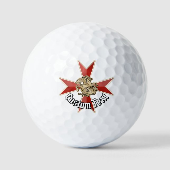 Balles De Golf Saint George sur croix de Malte (Recto)