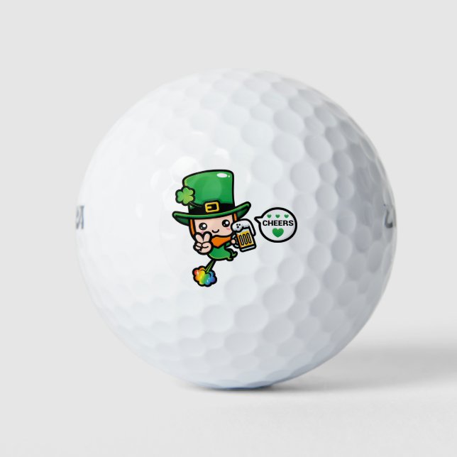 Balles De Golf saint patrick-day caricature leprechaun (Devant)