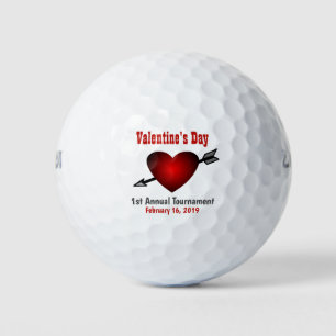 Balles De Golf Saint Valentin Défilé du Tournoi Rouge Coeur